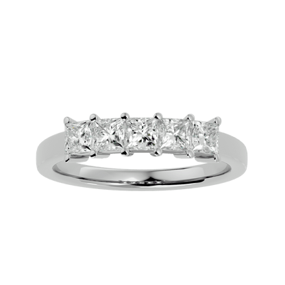 Fiorella - Five-Stone Princess Cut Basket Setting Ring