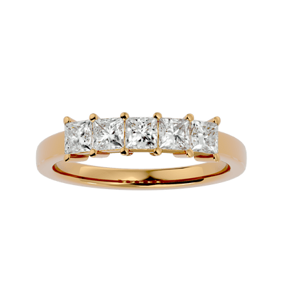 Fiorella - Five-Stone Princess Cut Basket Setting Ring