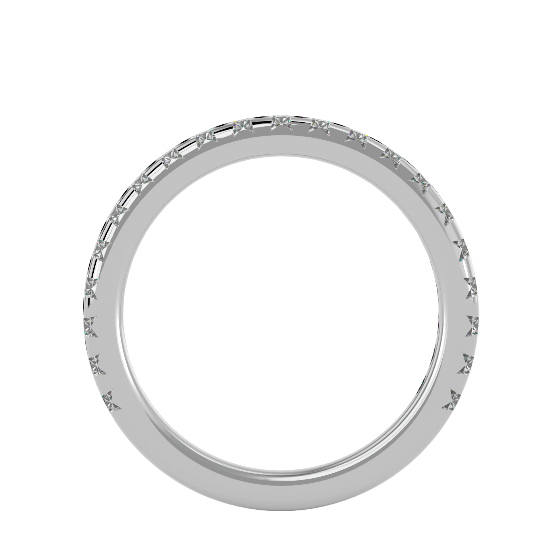 Renata 3/4 pavé eternity diamond band by Carat House Dubai featuring a continuous row of sparkling diamonds on a sleek gold band.