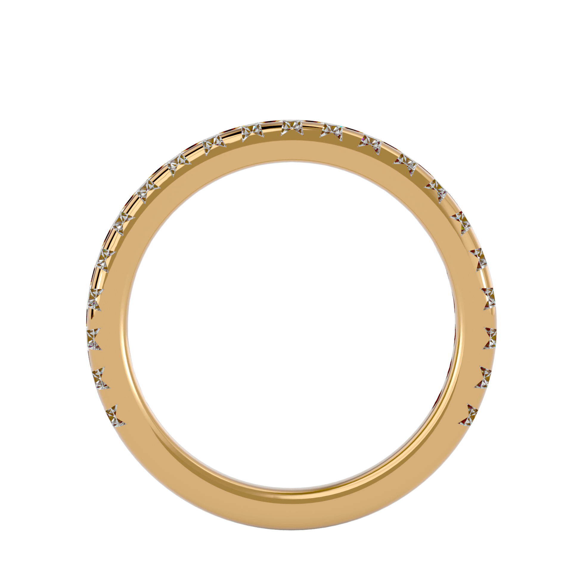 Renata 3/4 pavé eternity diamond band by Carat House Dubai, showcasing a continuous row of sparkling diamonds in a sleek gold setting.