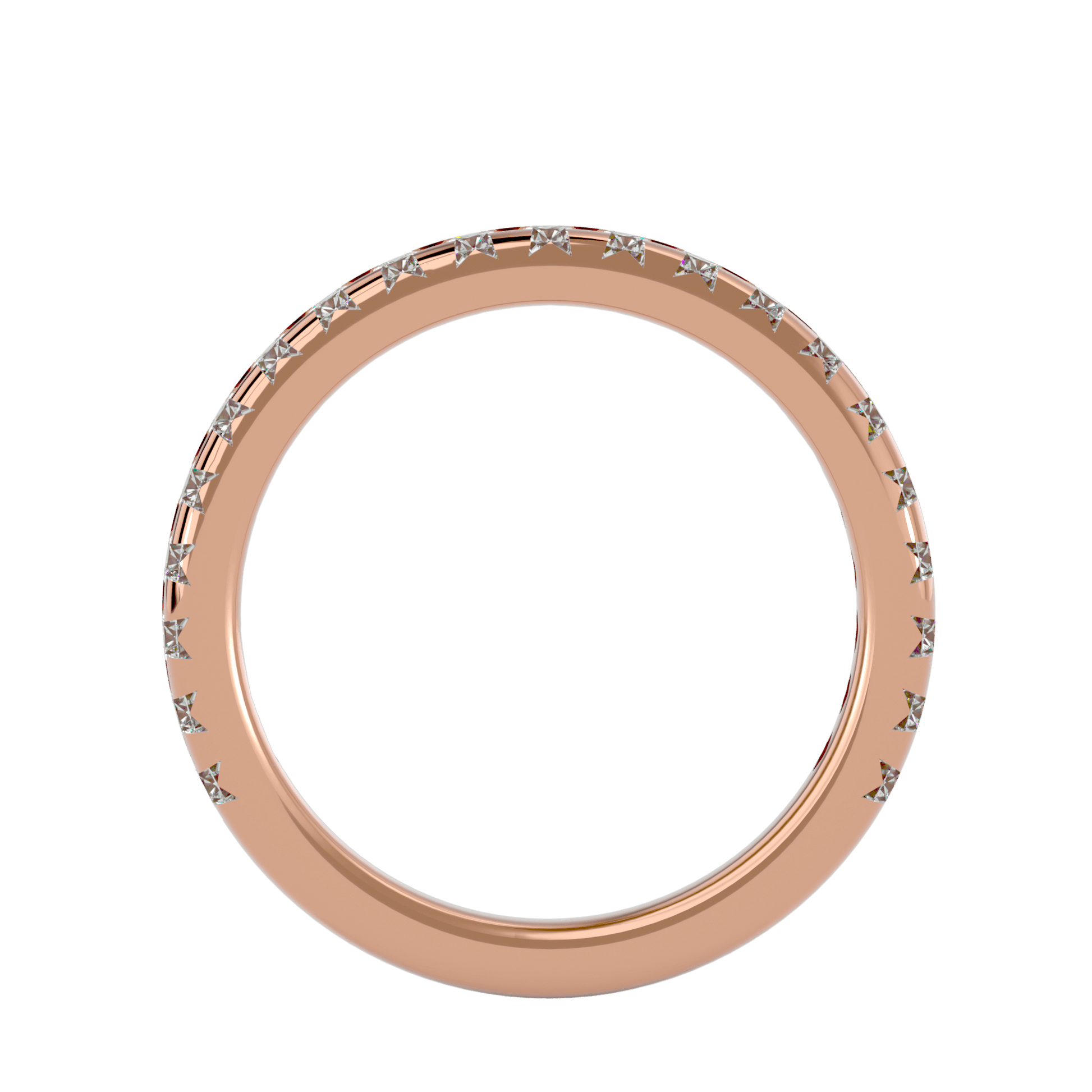 Renata 3/4 pavé eternity diamond band by Carat House Dubai showcasing sparkling diamonds and a sleek gold setting.