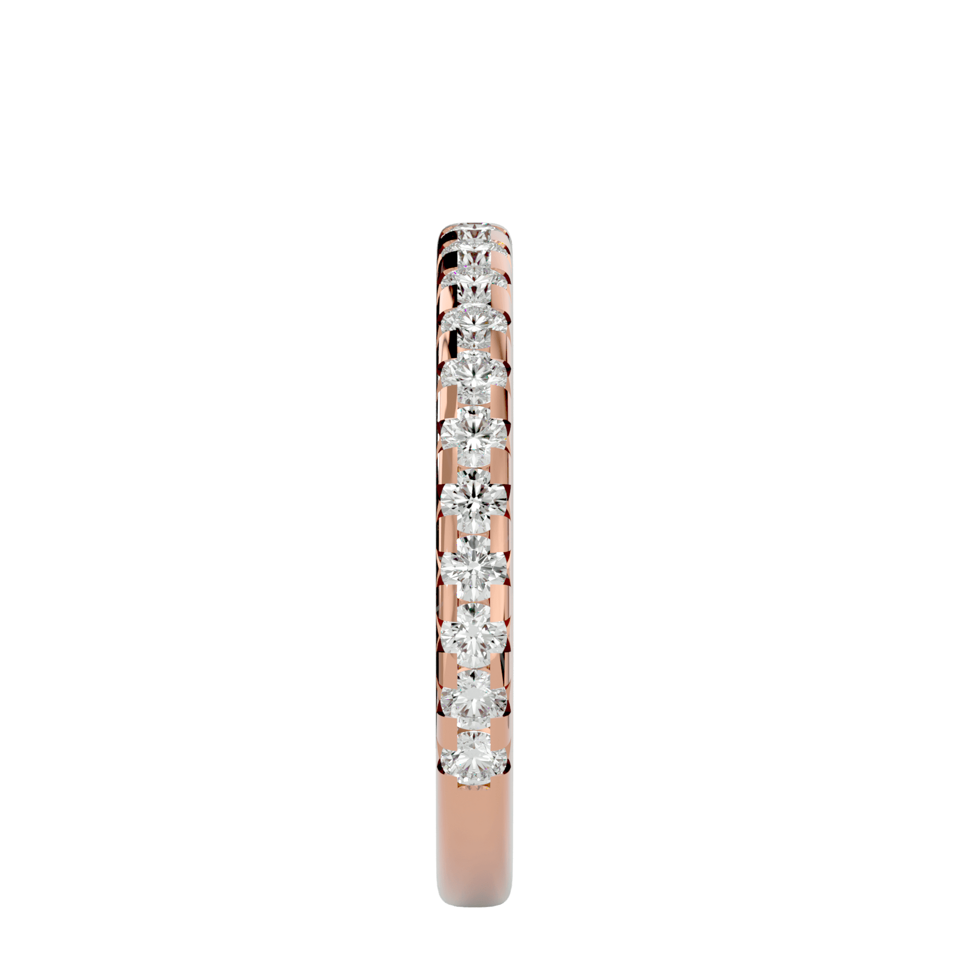 Renata 3/4 pavé eternity diamond band by Carat House Dubai, featuring sparkling diamonds set in a sleek gold ring.