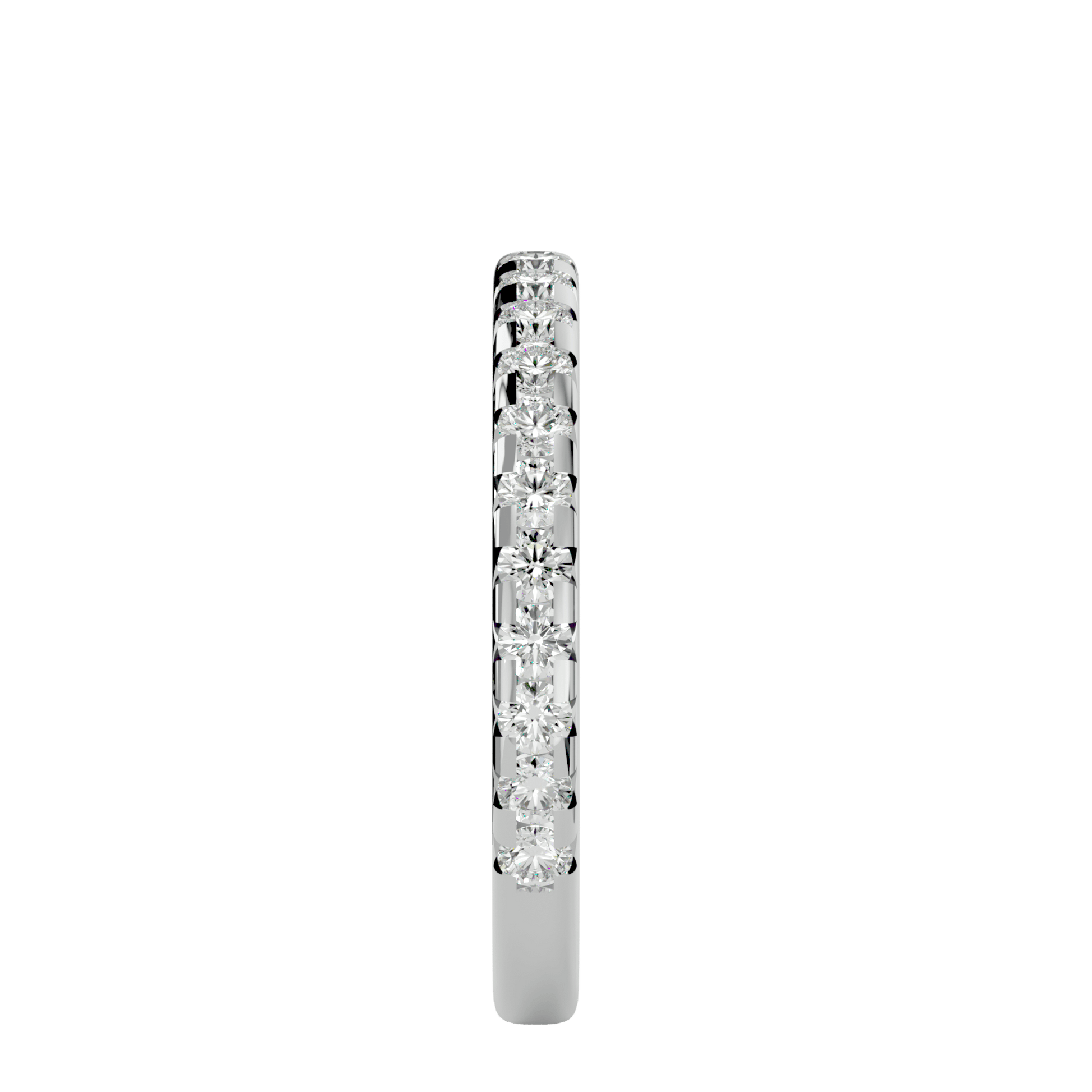 Rose gold 3/4 pavé eternity diamond band by Carat House Dubai featuring sparkling diamonds and intricate detailing.