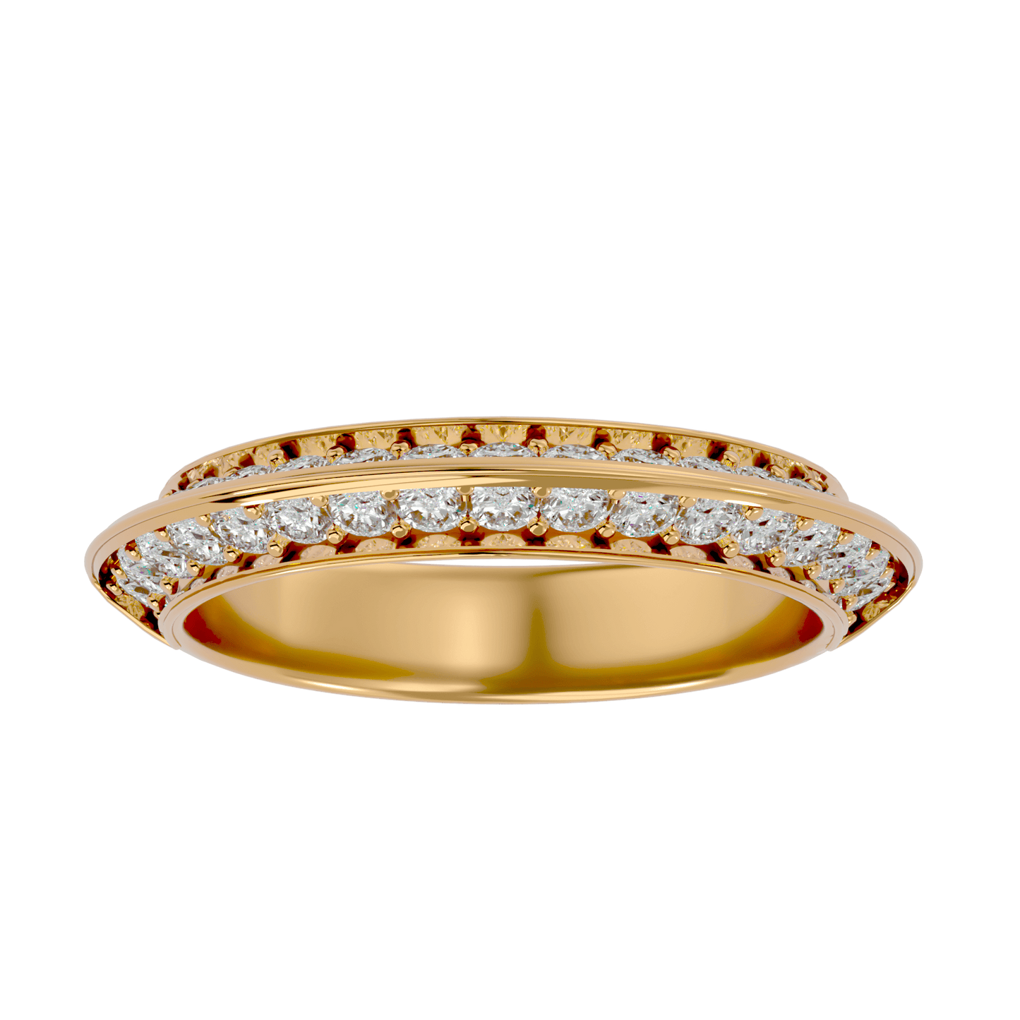 Zelda – Knife-Edge Pavé Diamond Band
