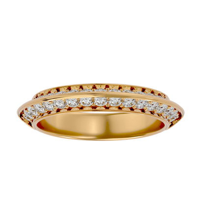 Zelda – Knife-Edge Pavé Diamond Band