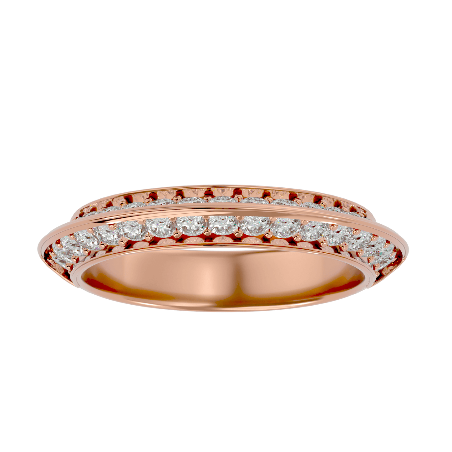Zelda – Knife-Edge Pavé Diamond Band