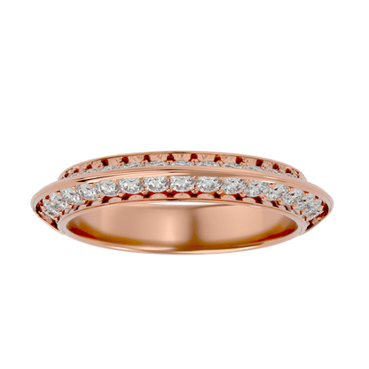 Zelda – Knife-Edge Pavé Diamond Band