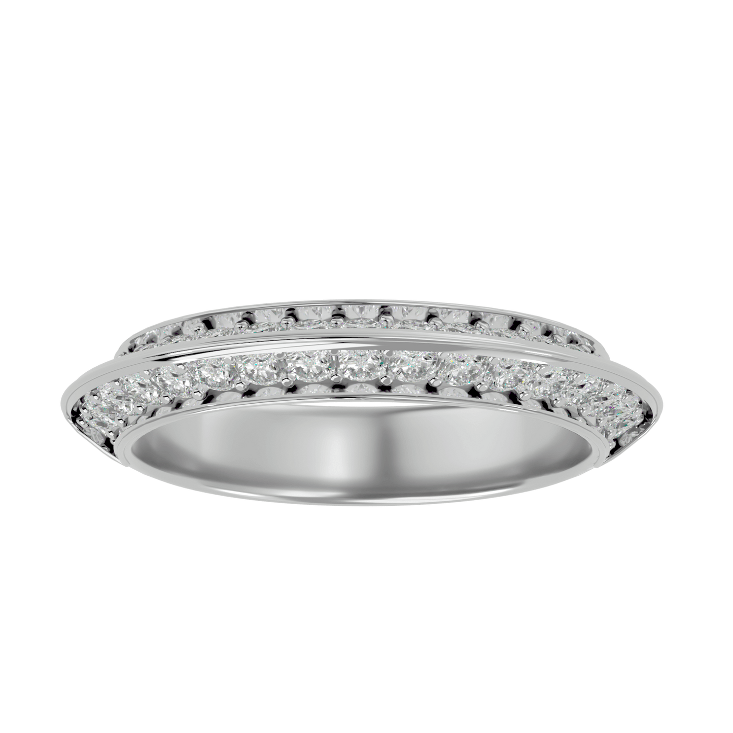 Zelda – Knife-Edge Pavé Diamond Band