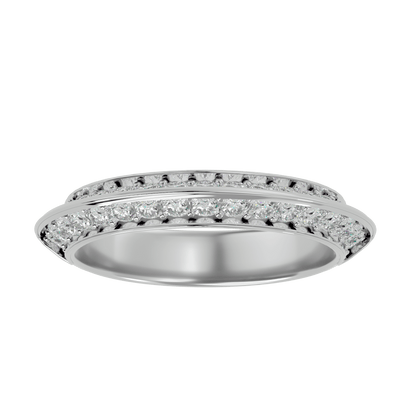Zelda – Knife-Edge Pavé Diamond Band