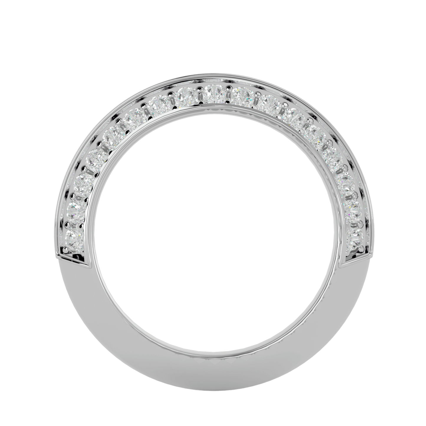 Zelda – Knife-Edge Pavé Diamond Band