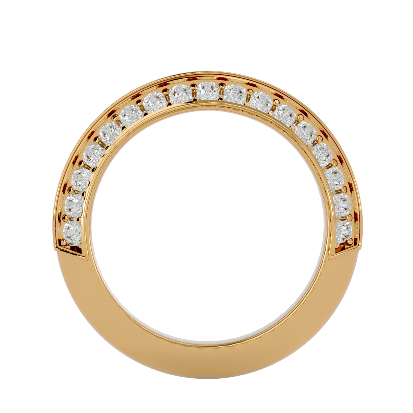 Zelda – Knife-Edge Pavé Diamond Band
