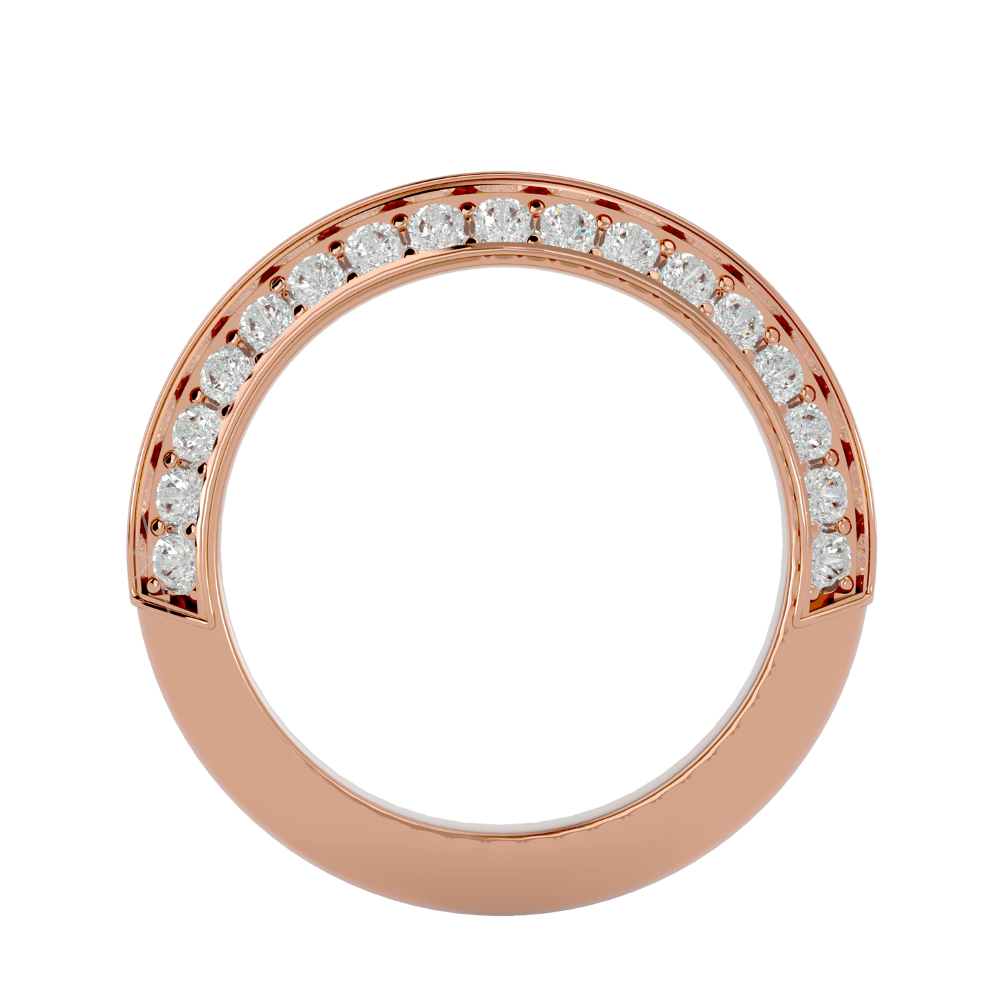 Zelda – Knife-Edge Pavé Diamond Band