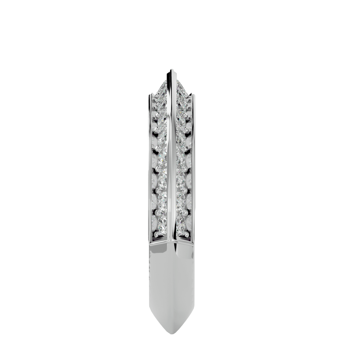 Zelda – Knife-Edge Pavé Diamond Band