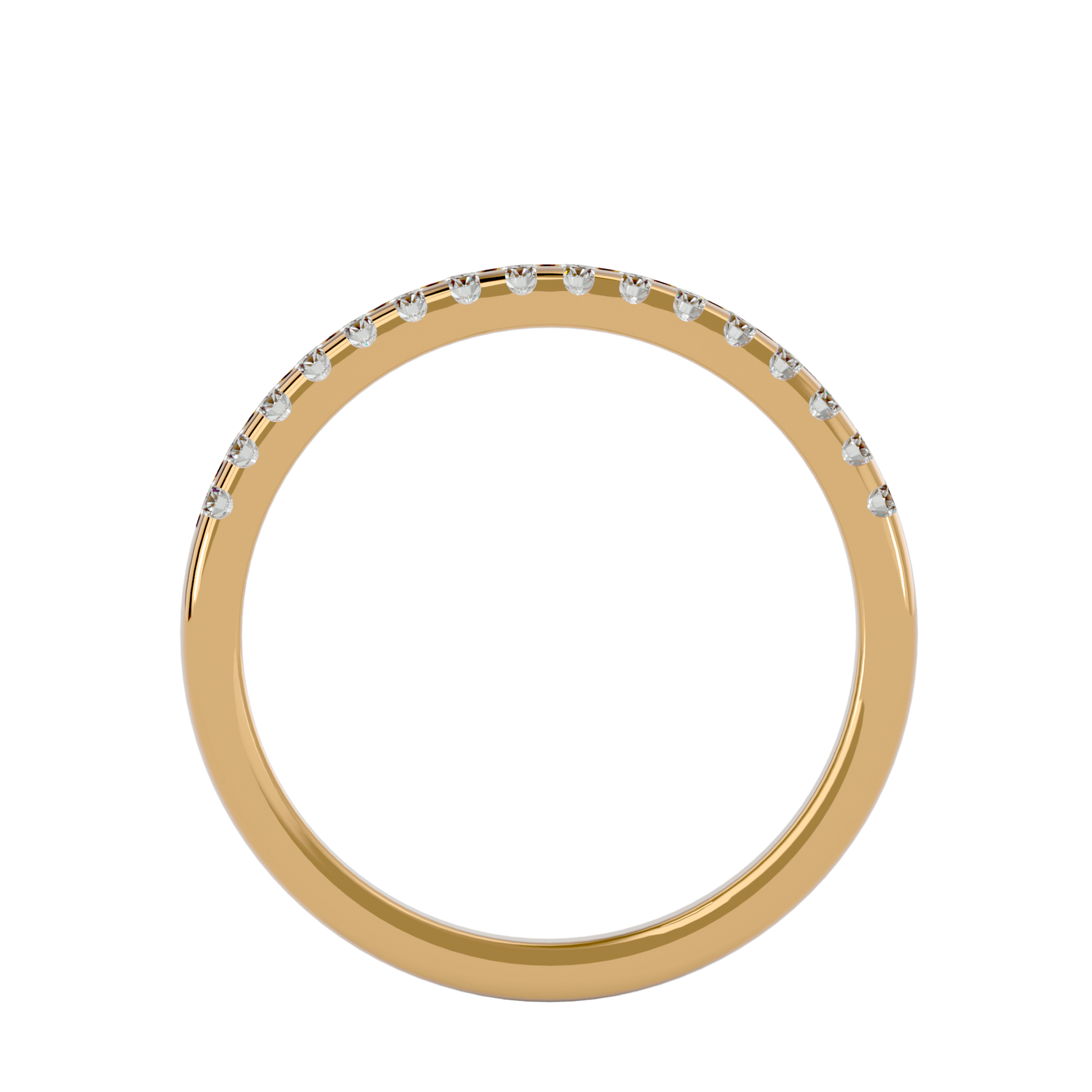 Carat House Dubai Soraya 1/3 Pavé Eternity Diamond Band with sparkling diamonds set in a continuous circle of gold.