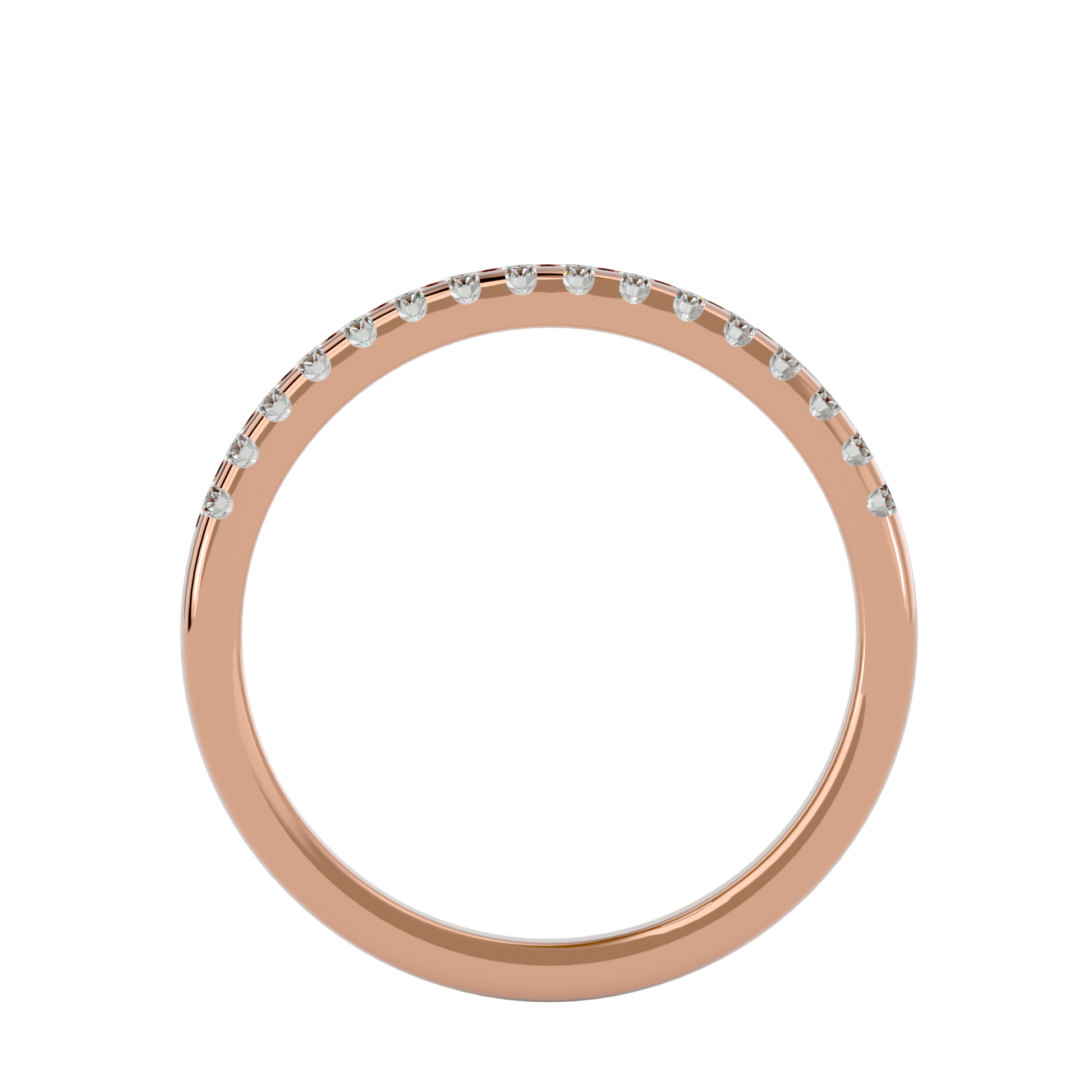 Carat House Dubai Soraya 1/3 pavé eternity diamond band with sparkling diamonds and sleek platinum setting.