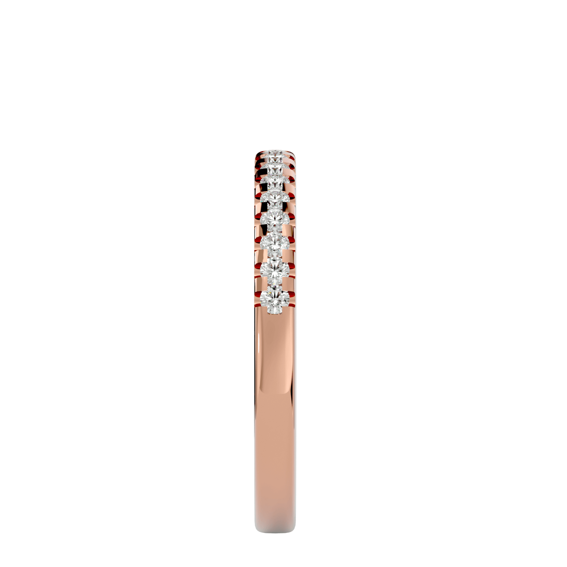 Carat House Dubai Soraya 1/3 pavé eternity diamond band with sparkling diamonds and sleek gold setting, close-up view of the ring.