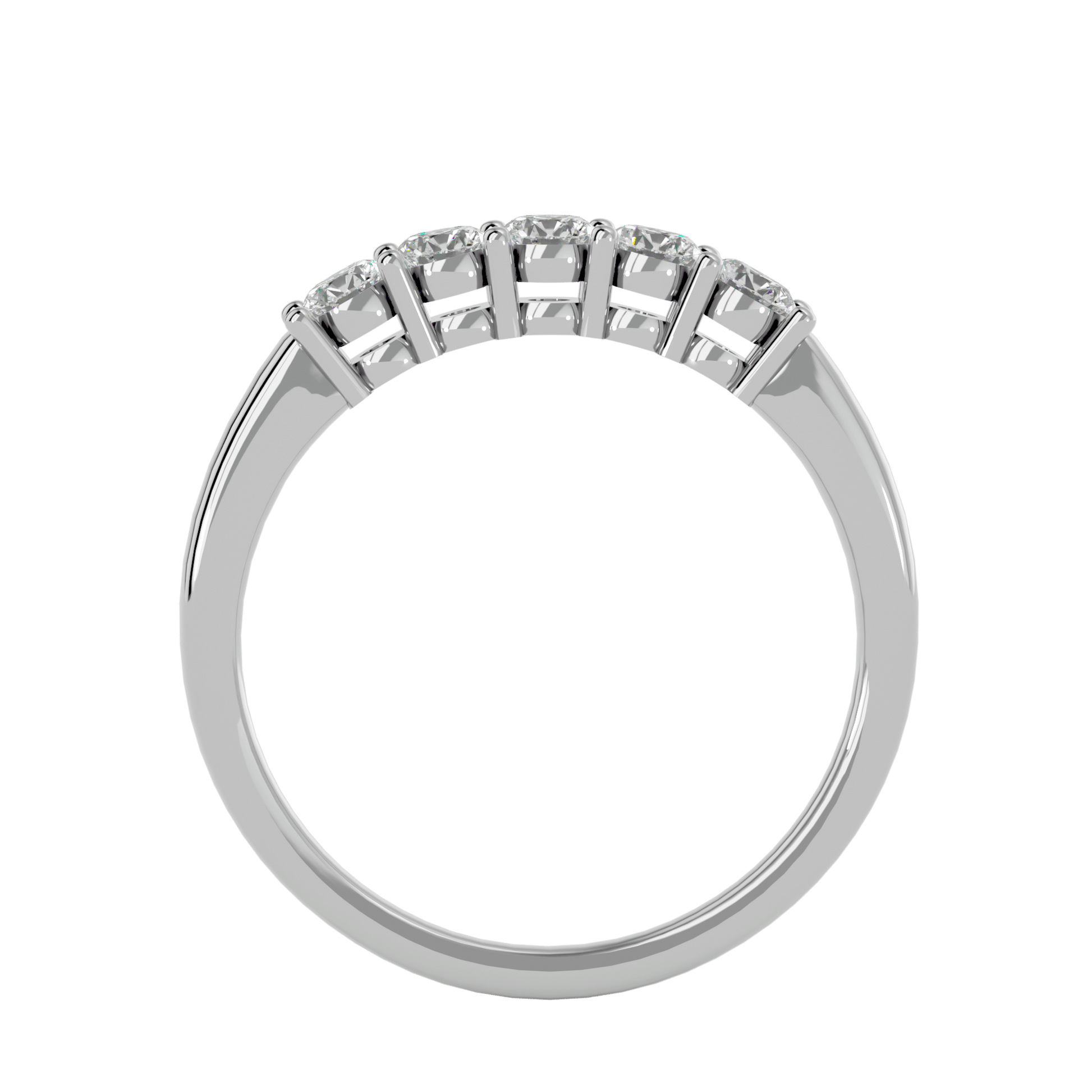 Carat House Dubai Dominique five-stone basket set band featuring elegant gold and gemstone accents on a white background