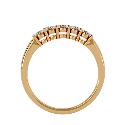 Dominique– The Five-Stone Basket Set Band