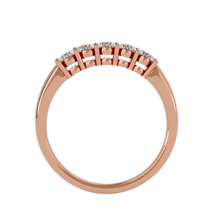 Dominique– The Five-Stone Basket Set Band