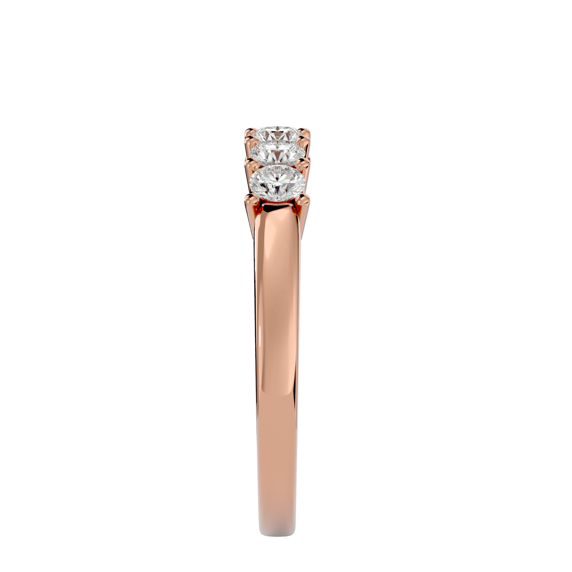 Five-stone basket set band by Carat House Dubai featuring elegant gold design and intricate craftsmanship.