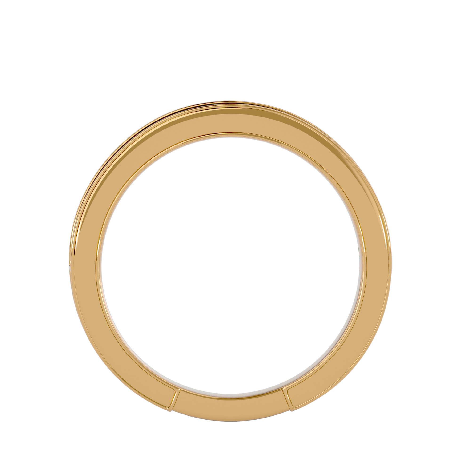 Channel-set shared prong eternity band by Carat House Dubai featuring sparkling diamonds in a sleek gold design.
