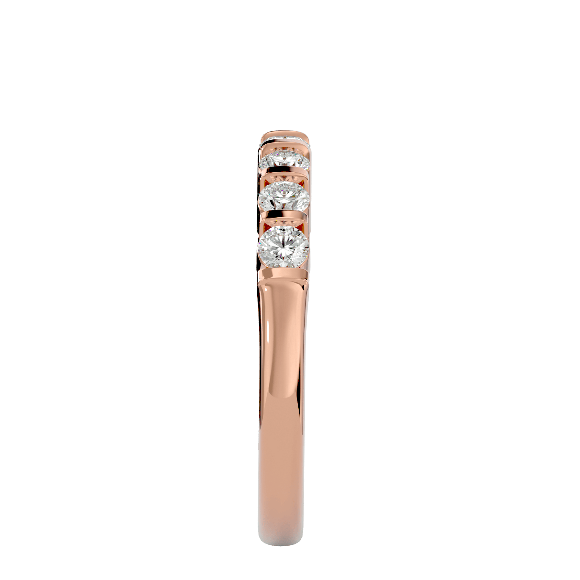 Kiera Seven-Stone Diamond Band by Carat House Dubai, close-up of sparkling diamond-stone ring with elegant design.