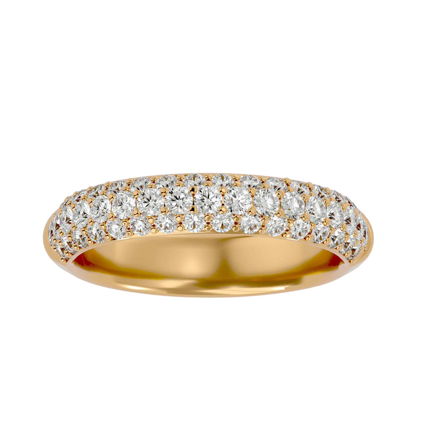 Talia – Half-Eternity Three-Row Pavé Diamond Band