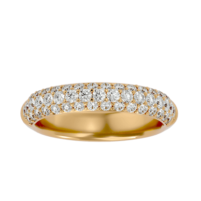 Talia – Half-Eternity Three-Row Pavé Diamond Band