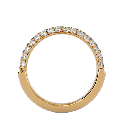 Talia – Half-Eternity Three-Row Pavé Diamond Band