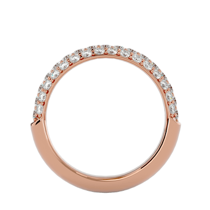 Talia – Half-Eternity Three-Row Pavé Diamond Band