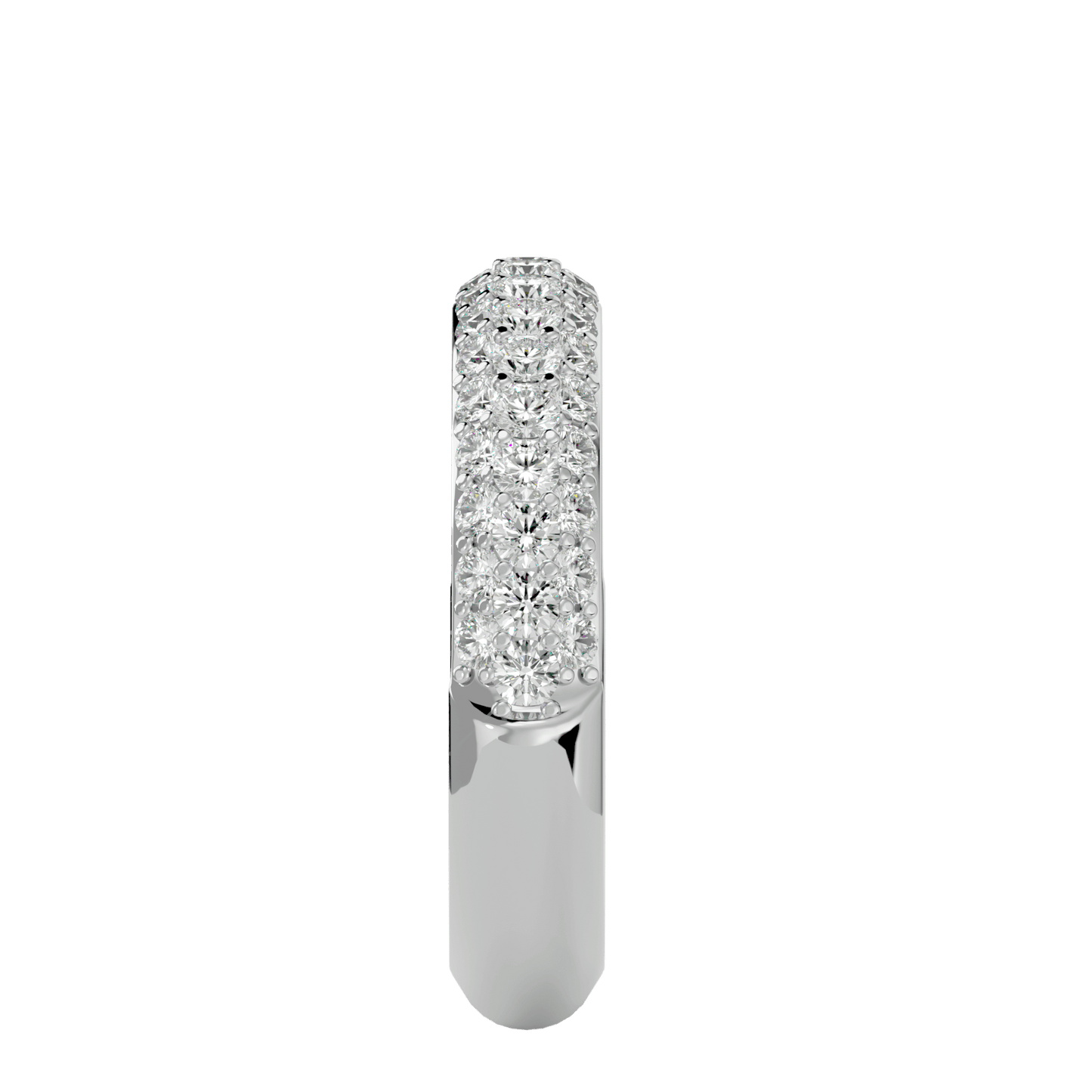 Talia – Half-Eternity Three-Row Pavé Diamond Band