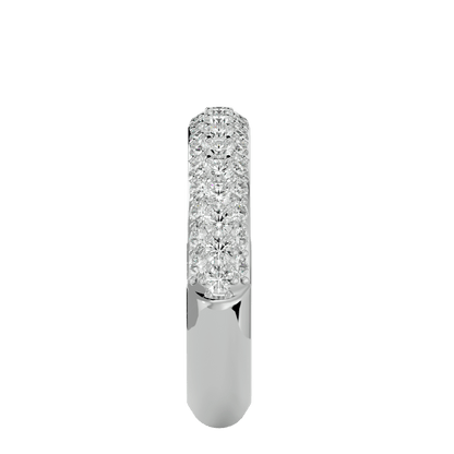 Talia – Half-Eternity Three-Row Pavé Diamond Band