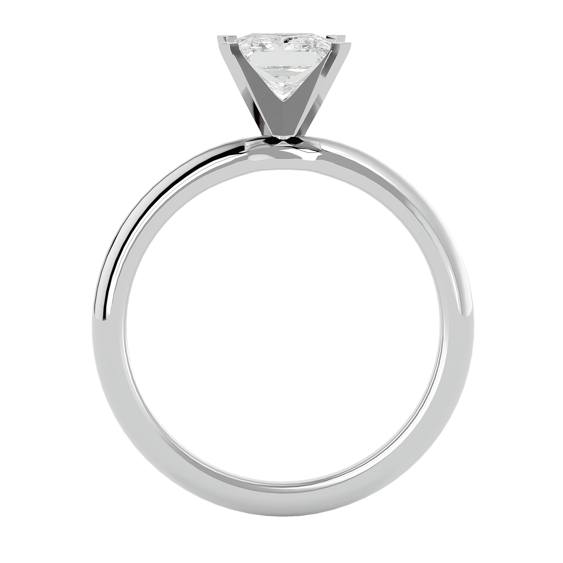 Mia — Princess cut lab grown and natural diamond engagement ring — solitaire — Carat House