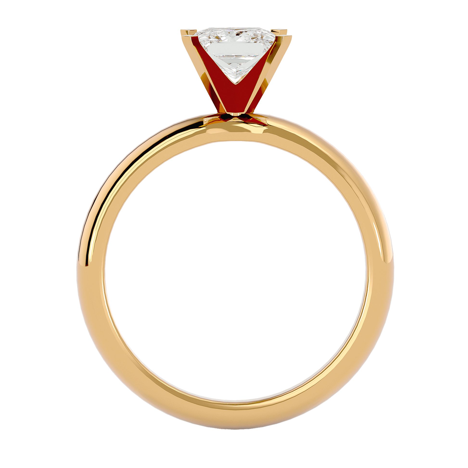 Carat House Dubai Mia Ring Setting, elegant gold ring setting with detailed craftsmanship for gemstone embellishment.