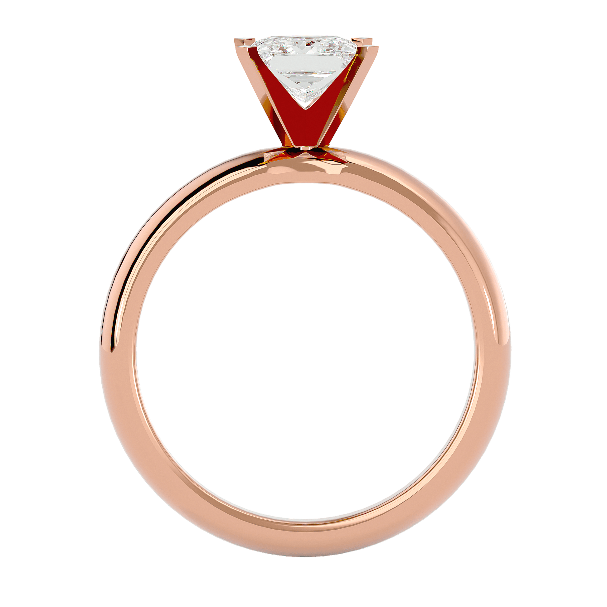 Mia — Princess cut lab grown and natural diamond engagement ring — solitaire — Carat House