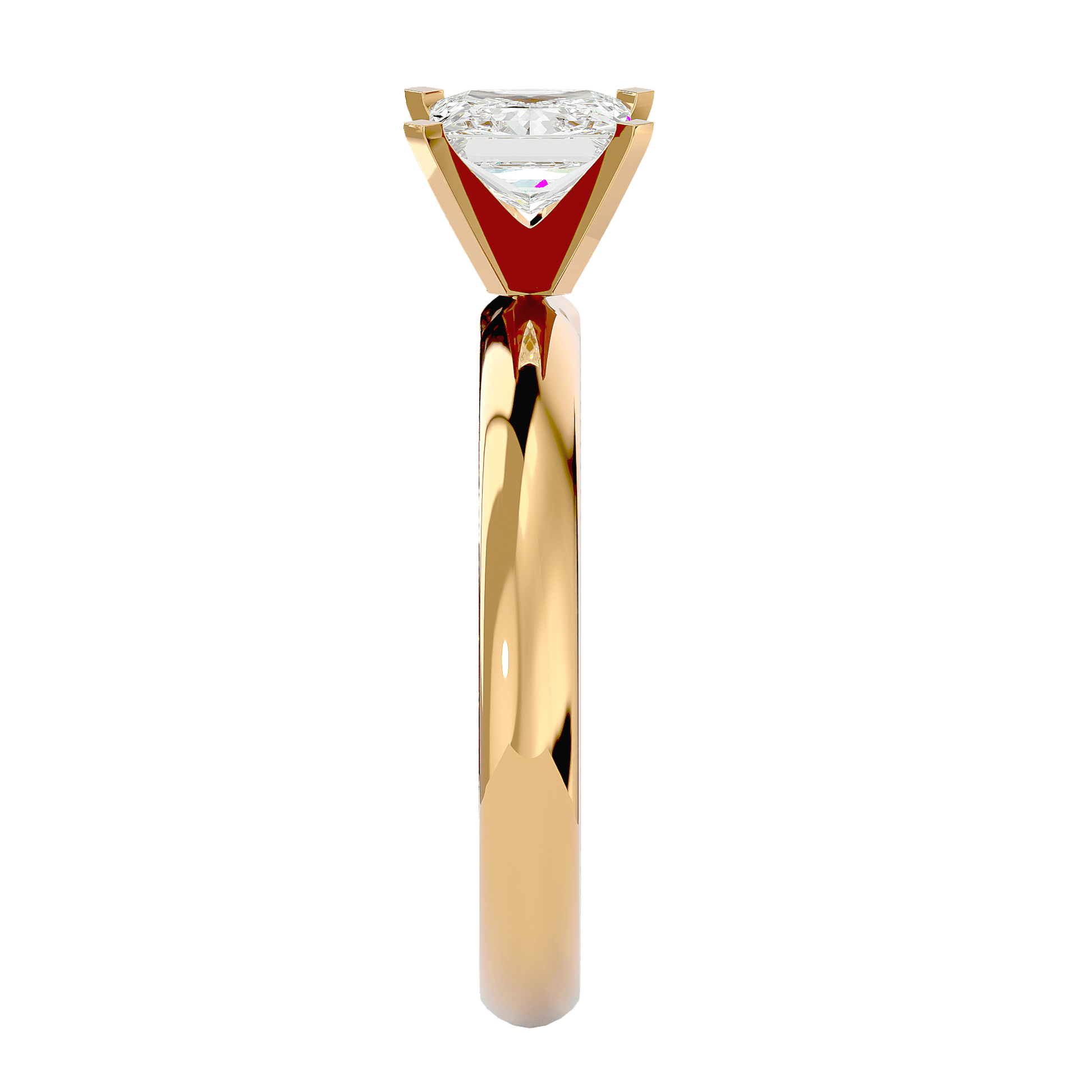 Mia — Princess cut lab grown and natural diamond engagement ring — solitaire — Carat House