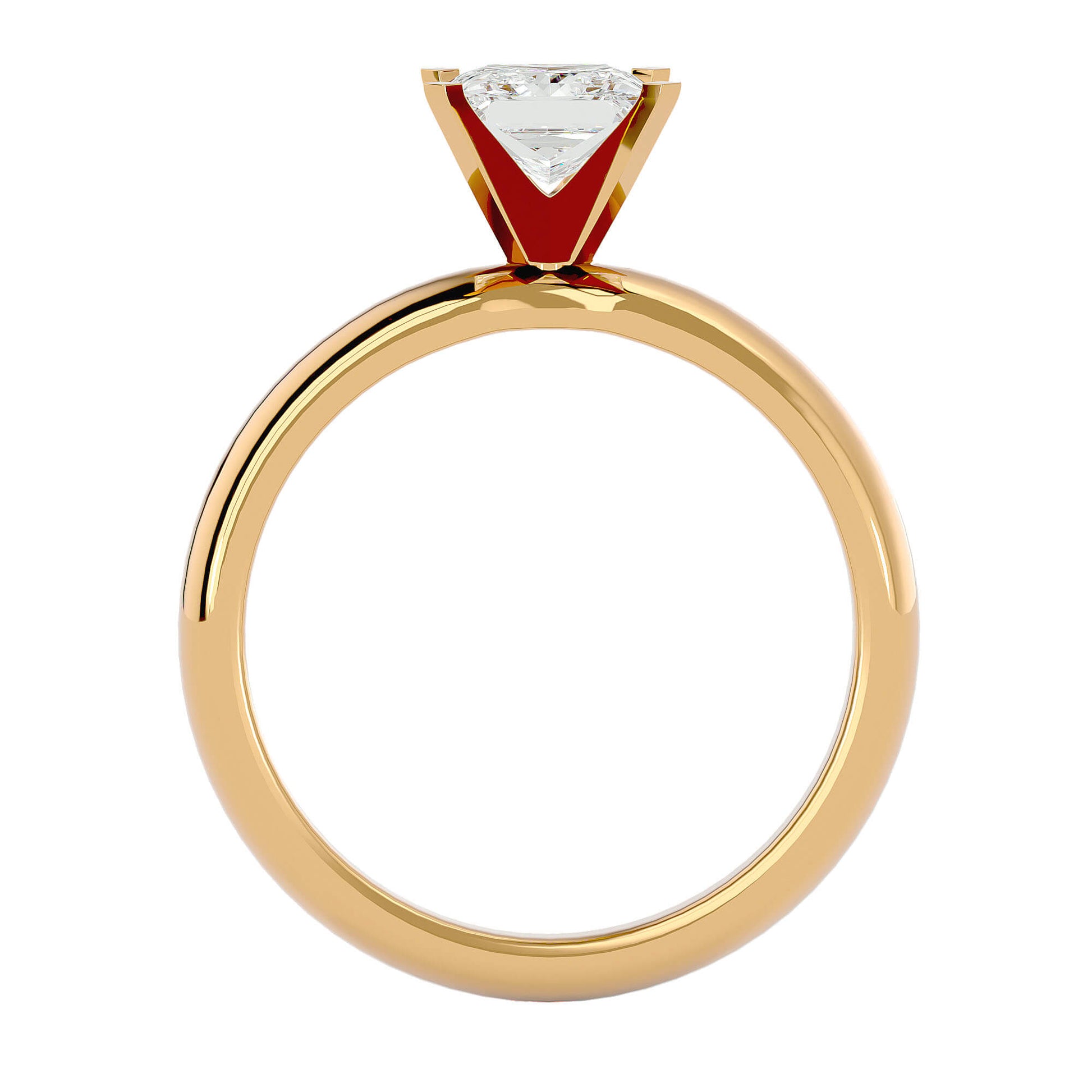 Mia — Princess cut lab grown and natural diamond engagement ring — solitaire — Carat House