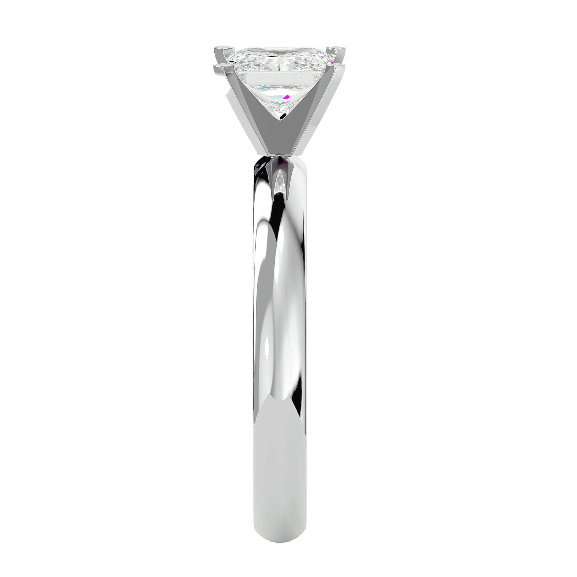 Mia — Princess cut lab grown and natural diamond engagement ring — solitaire — Carat House