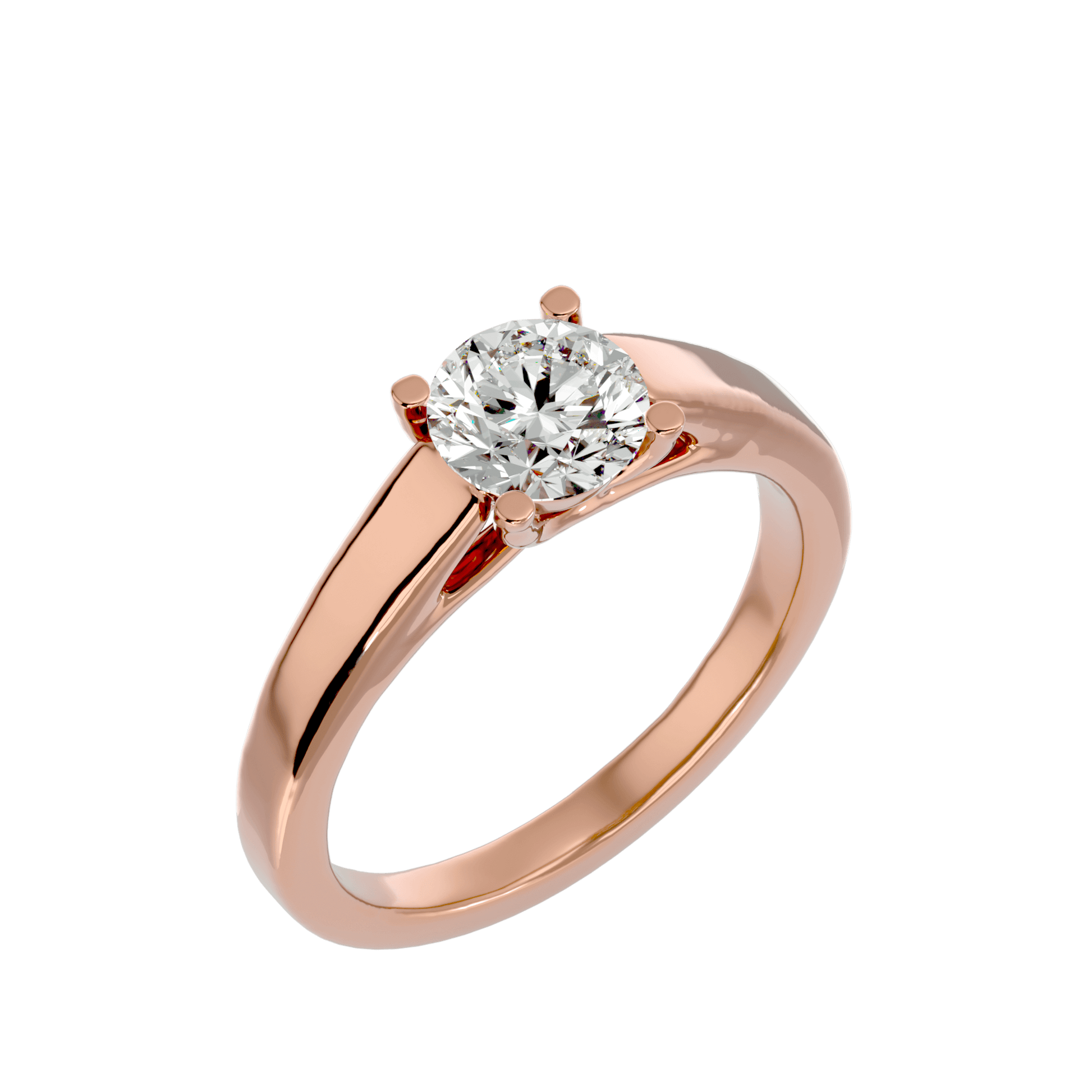 Harper — Round cut lab grown and natural diamond engagement ring — trellis cathedral, solitaire — Carat House