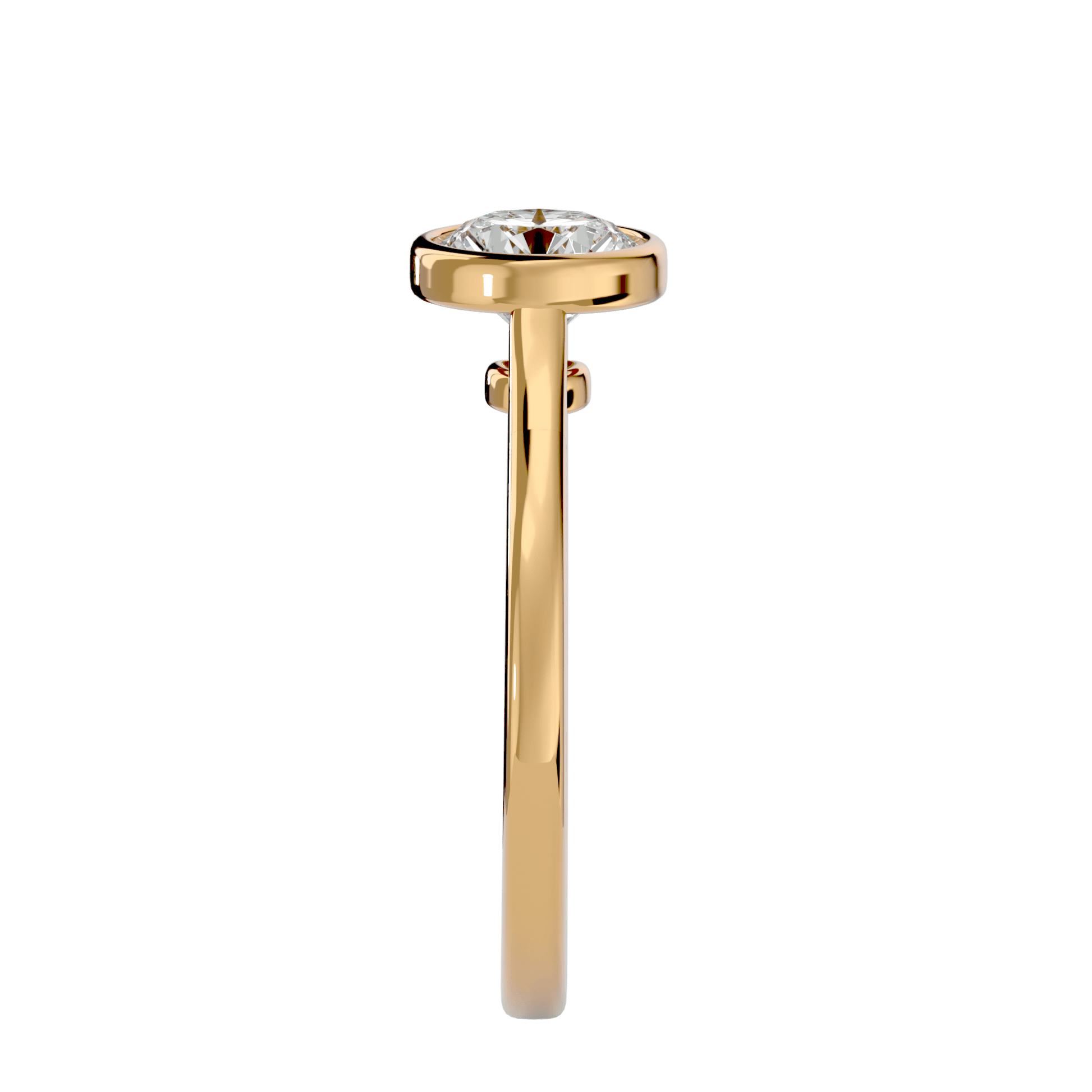 Nora — Round cut lab grown and natural diamond engagement ring — bezel, cathedral, solitaire — Carat House