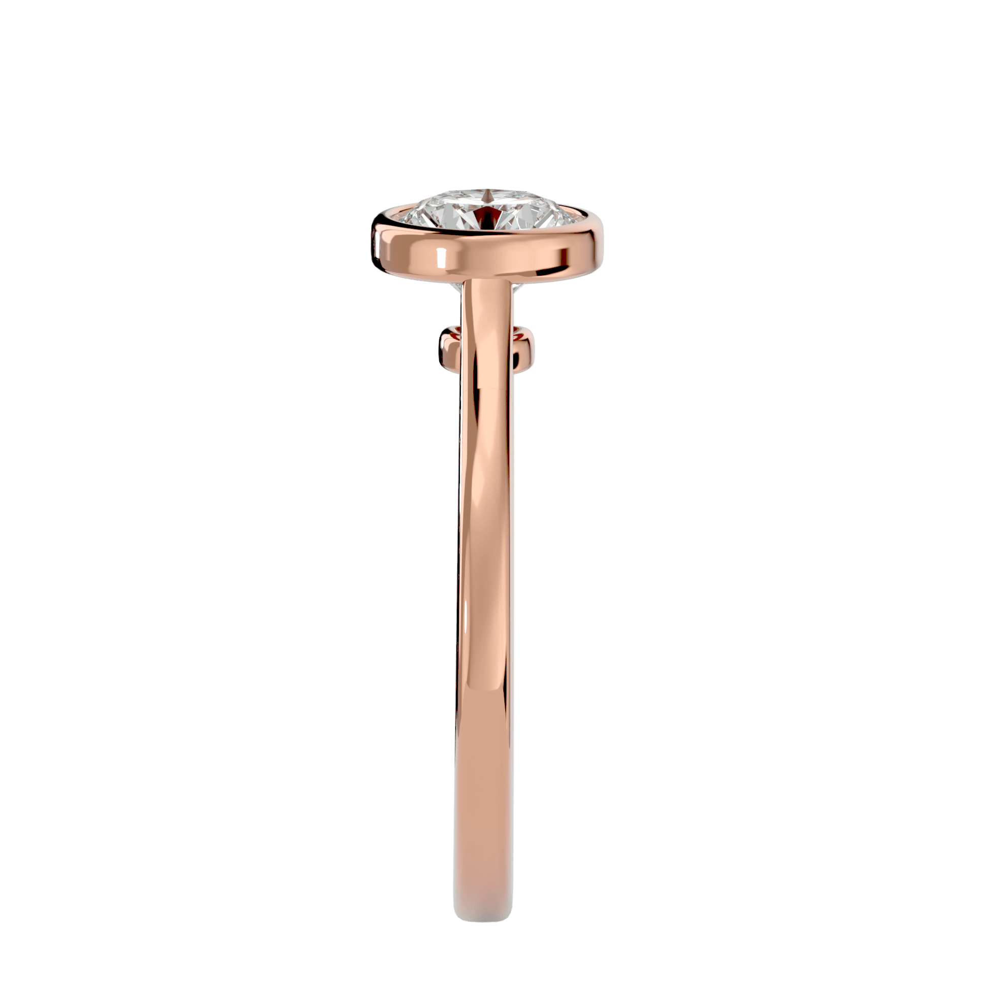 Nora — Round cut lab grown and natural diamond engagement ring — bezel, cathedral, solitaire — Carat House