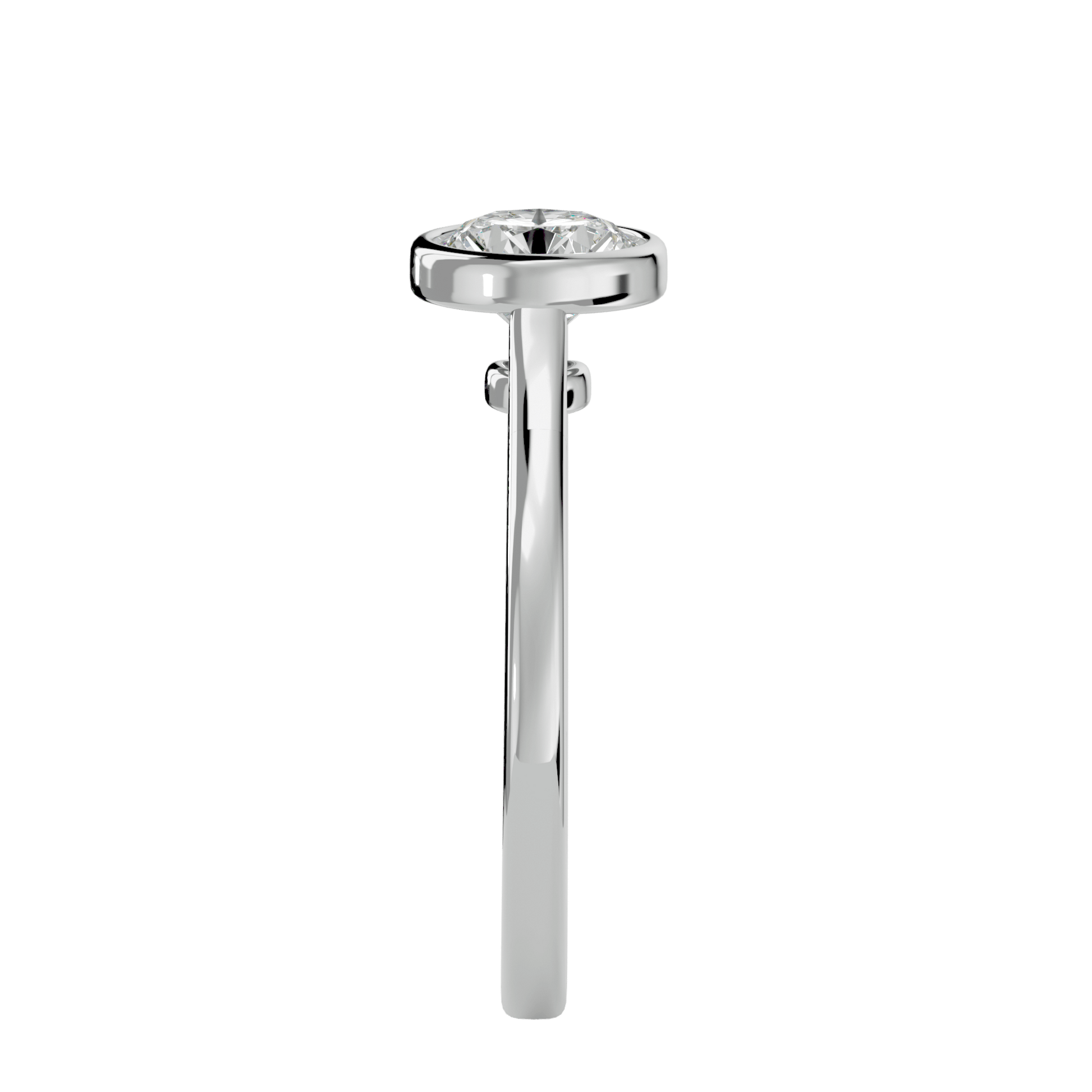 Nora — Round cut lab grown and natural diamond engagement ring — bezel, cathedral, solitaire — Carat House