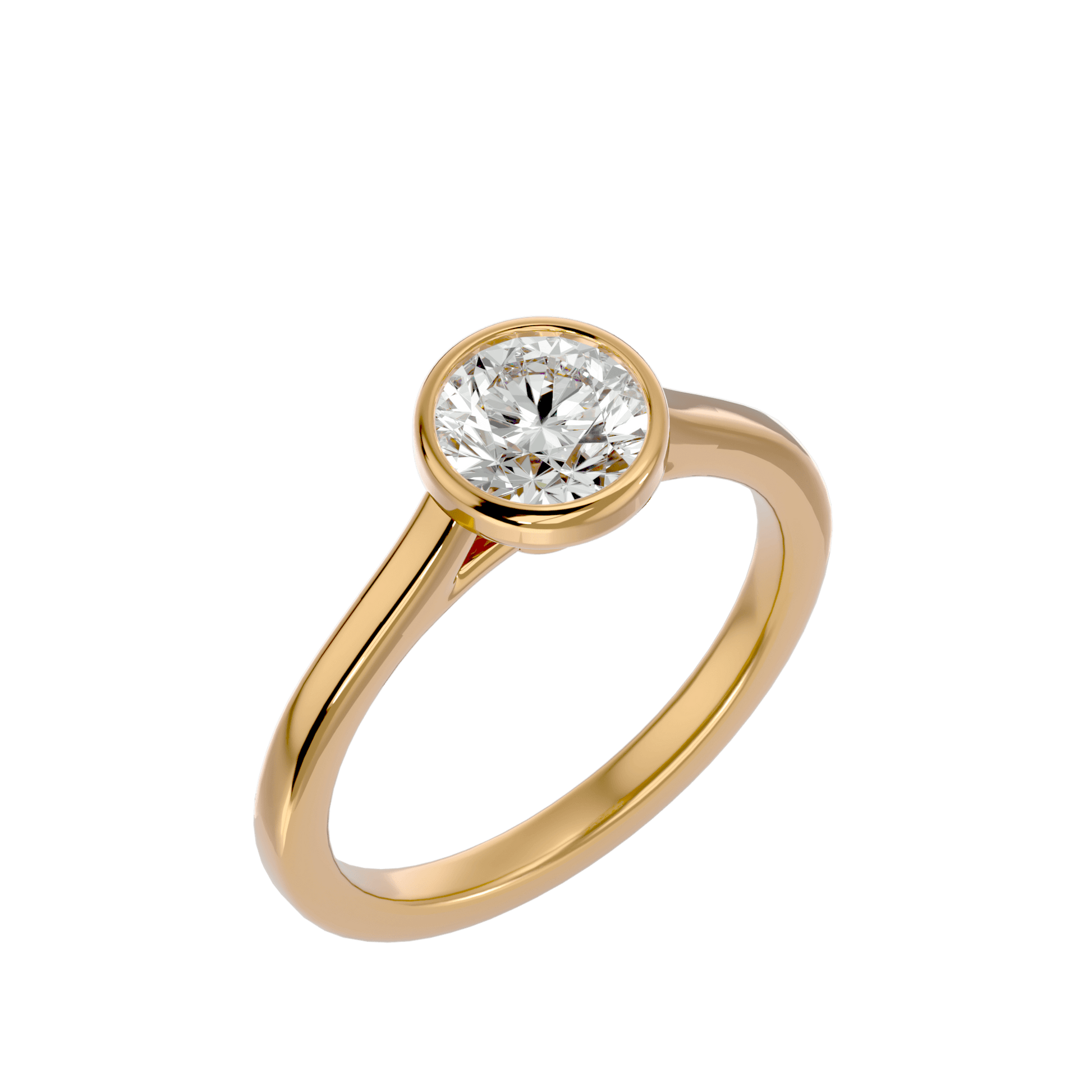 Nora — Round cut lab grown and natural diamond engagement ring — bezel, cathedral, solitaire — Carat House