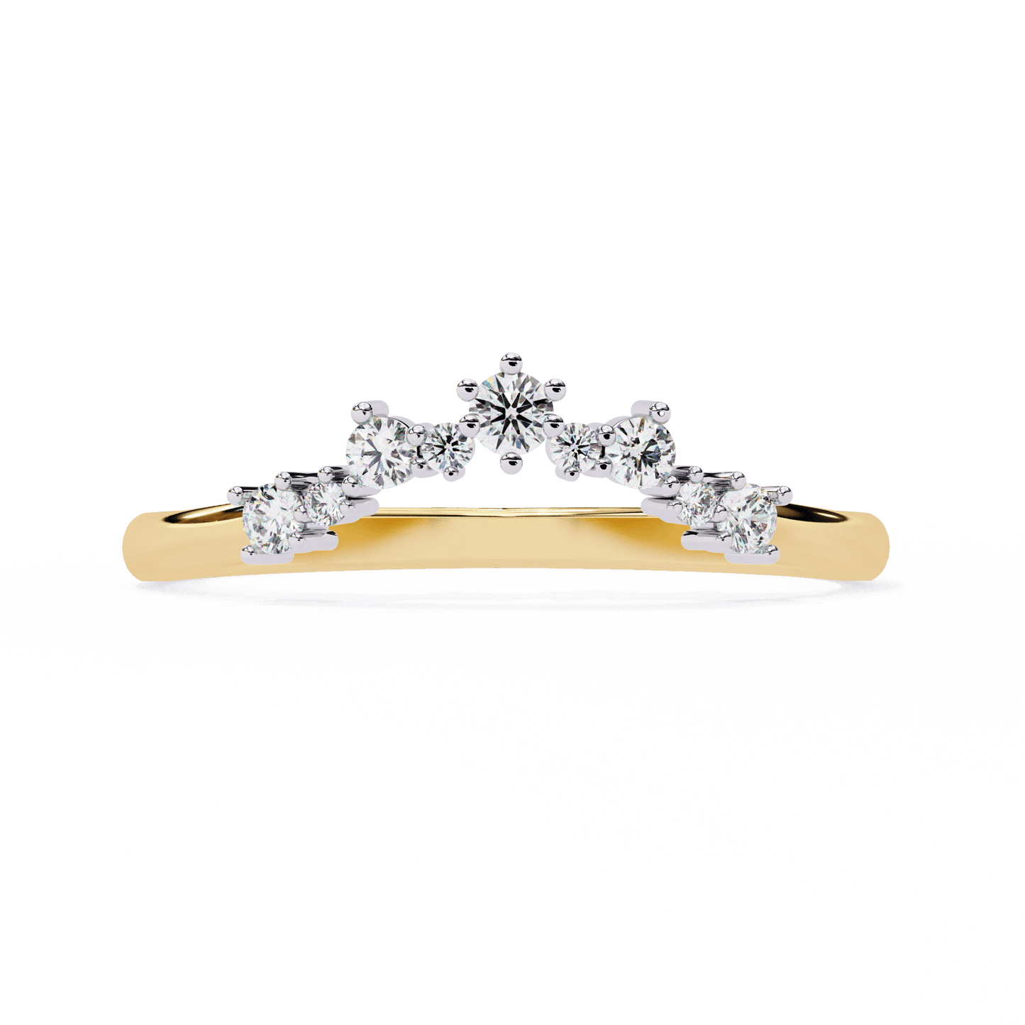 Celestia – Diamond Crown Shaped Band