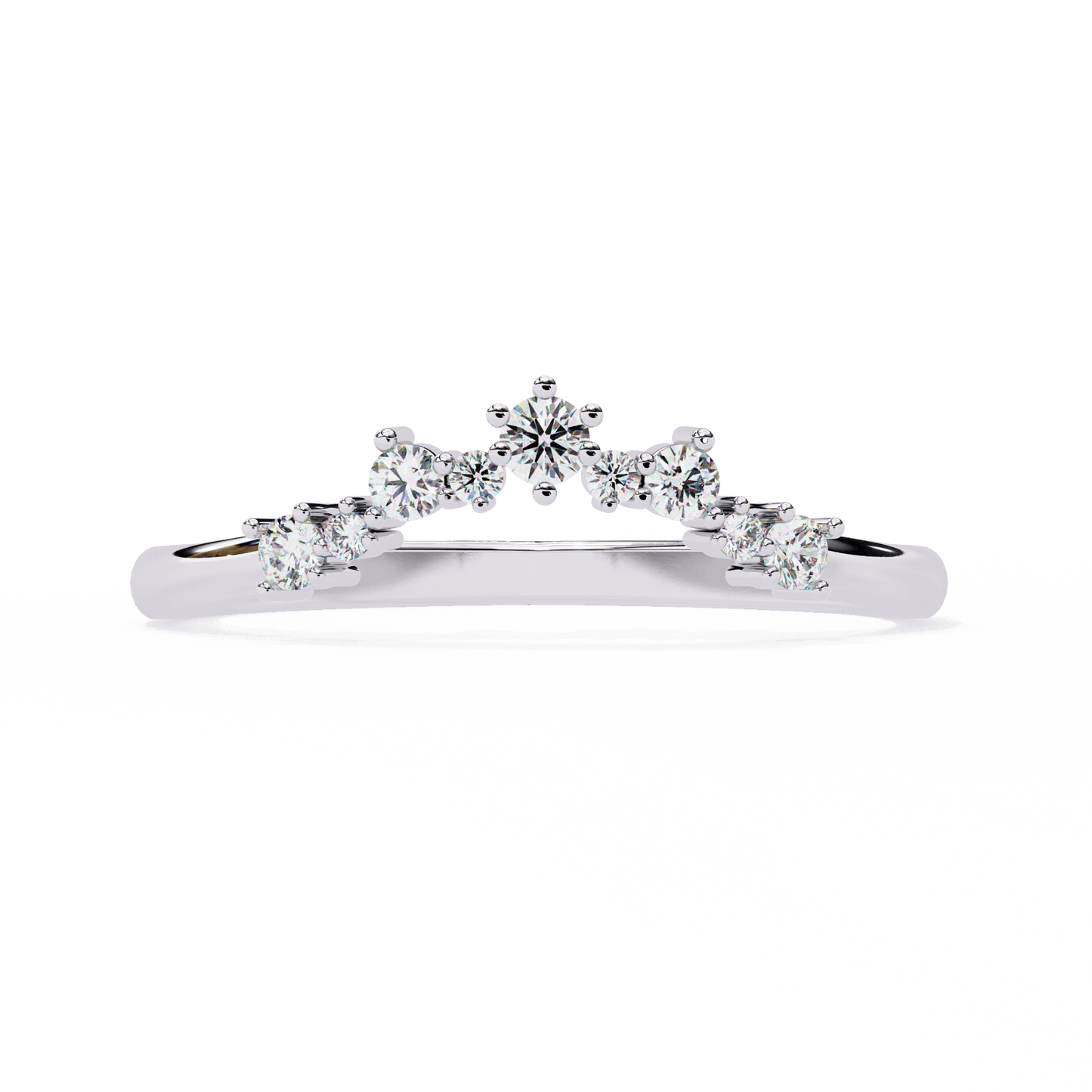 Celestia – Diamond Crown Shaped Band
