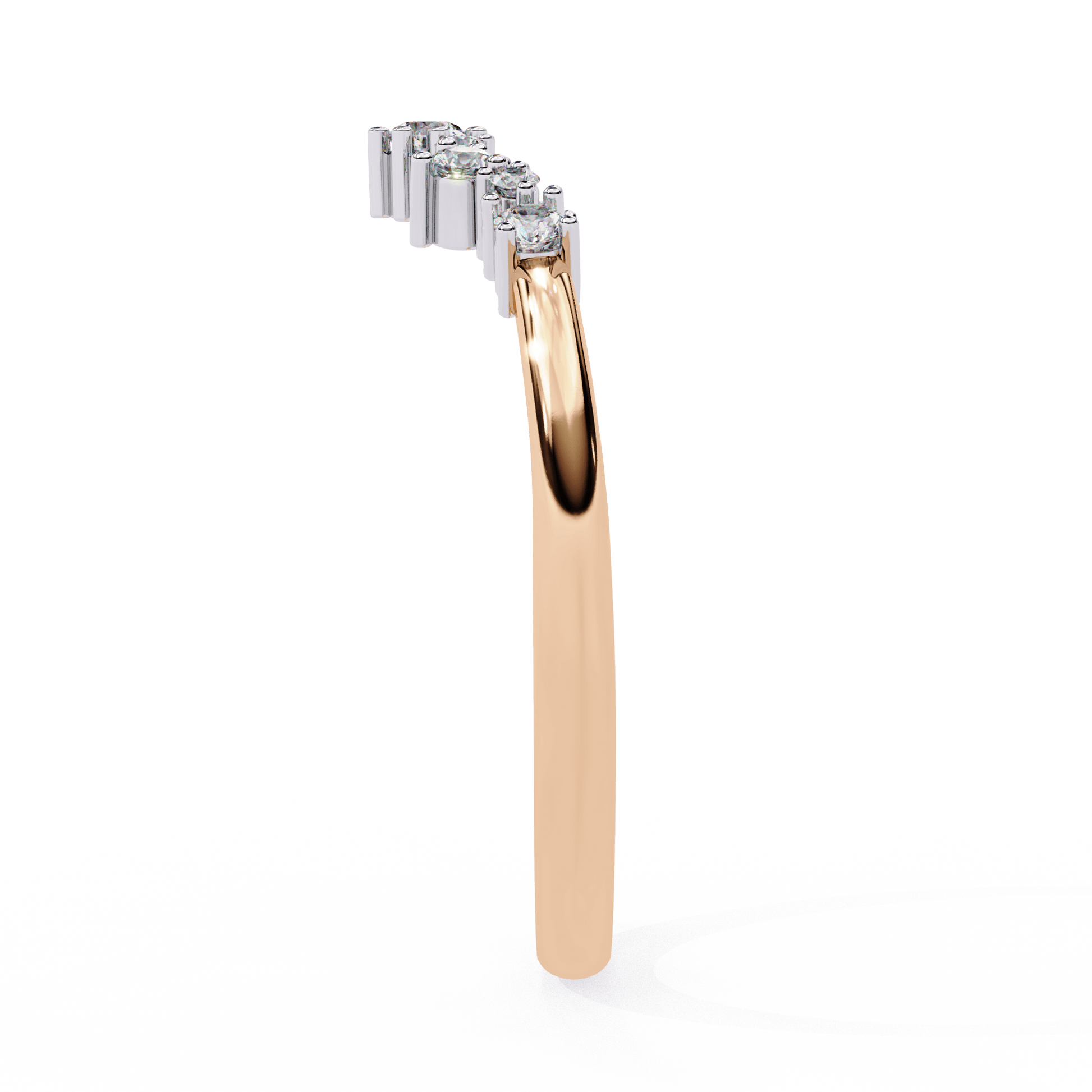 Diamond crown-shaped band by Carat House Dubai featuring sparkling diamonds and intricate crown design.