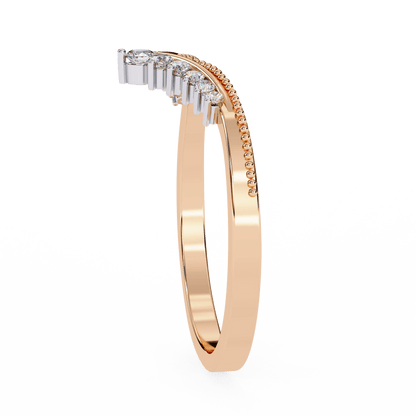 Vikki – Milgrain-Accented Shaped Diamond Band