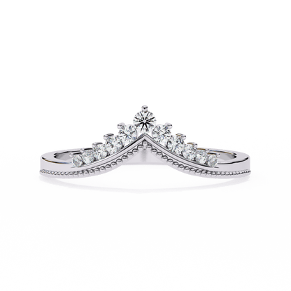 Vikki – Milgrain-Accented Shaped Diamond Band