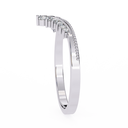 Vikki – Milgrain-Accented Shaped Diamond Band