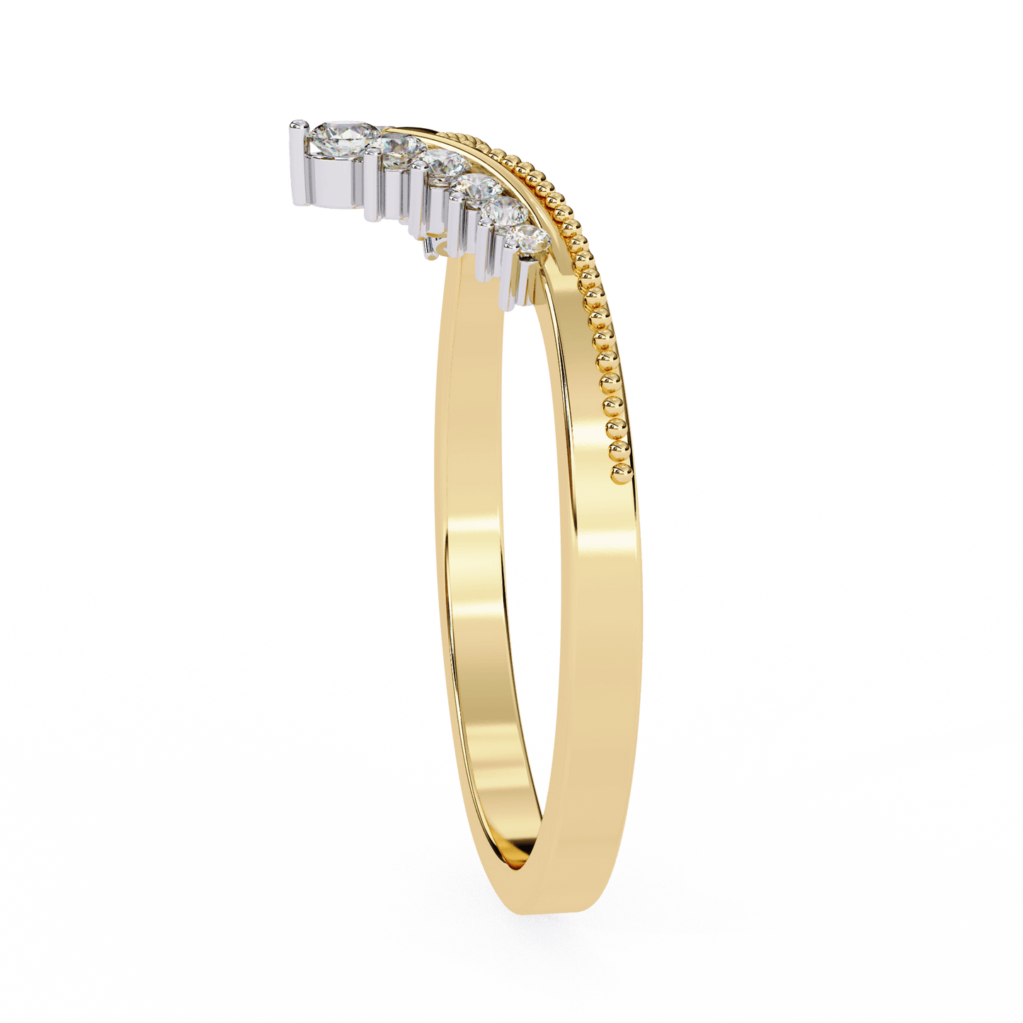 Vikki – Milgrain-Accented Shaped Diamond Band